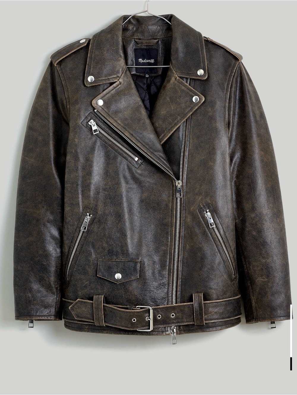 Madewell Distressed Leather Oversized
Motorcycle Jacket